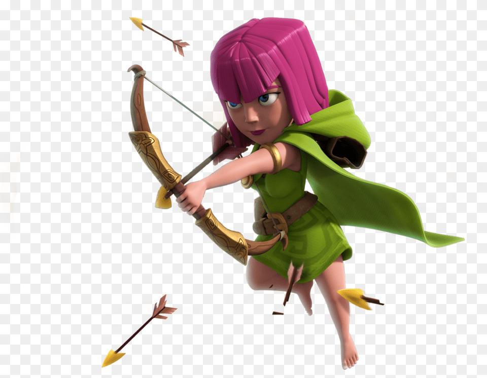 Coc Login Coc Archer, Archery, Bow, Person, Sport Free Transparent Png