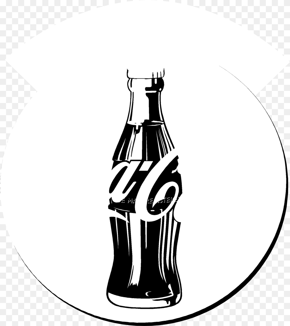 Coca Cola 1233 Logo Black And White Coca Cola, Beverage, Coke, Soda, Disk Free Png Download