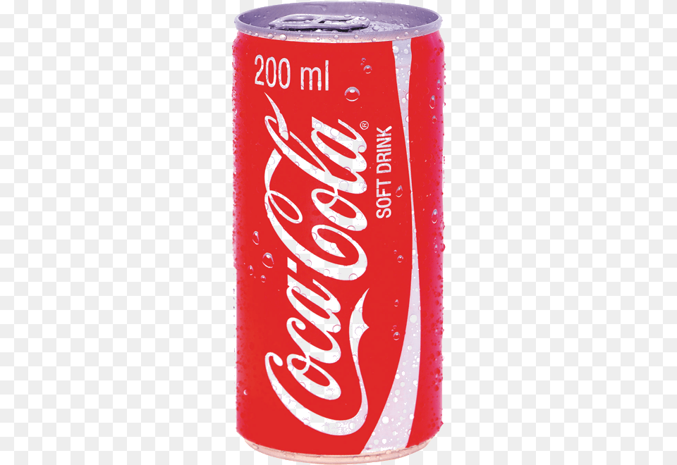Coca Cola 200ml Can, Beverage, Coke, Soda, Tin Png Image