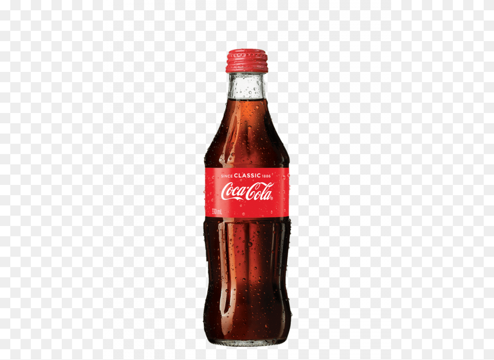 Coca Cola 24 X 330ml Glass Coca Cola Glass Bottle, Beverage, Coke, Soda, Food Free Png