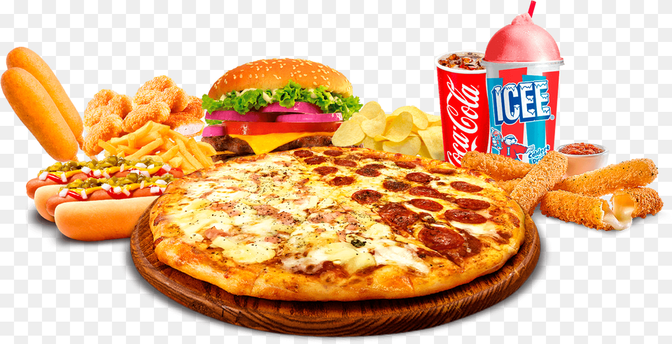 Coca Cola, Burger, Food, Pizza, Lunch Free Transparent Png