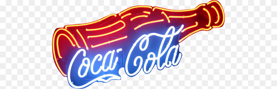 Coca Cola Bottle Neon Sign Real Neon Light For Sale Hanto Neon Sign, Food, Ketchup Free Transparent Png