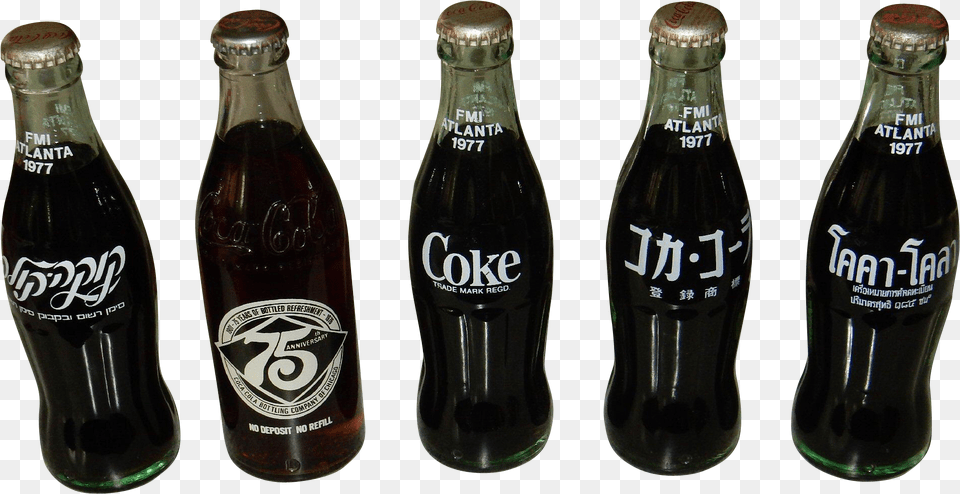 Coca Cola Bottles Advertising Image With No Coca Cola, Beverage, Soda, Alcohol, Beer Free Png