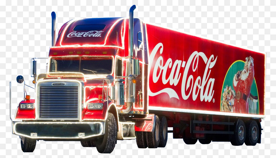 Coca Cola Christmas Truck Coca Cola Truck, Trailer Truck, Vehicle, Transportation, Advertisement Free Transparent Png