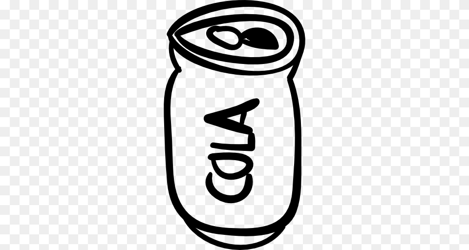 Coca Cola Clipart Black And White, Tin, Can, Head, Person Png Image