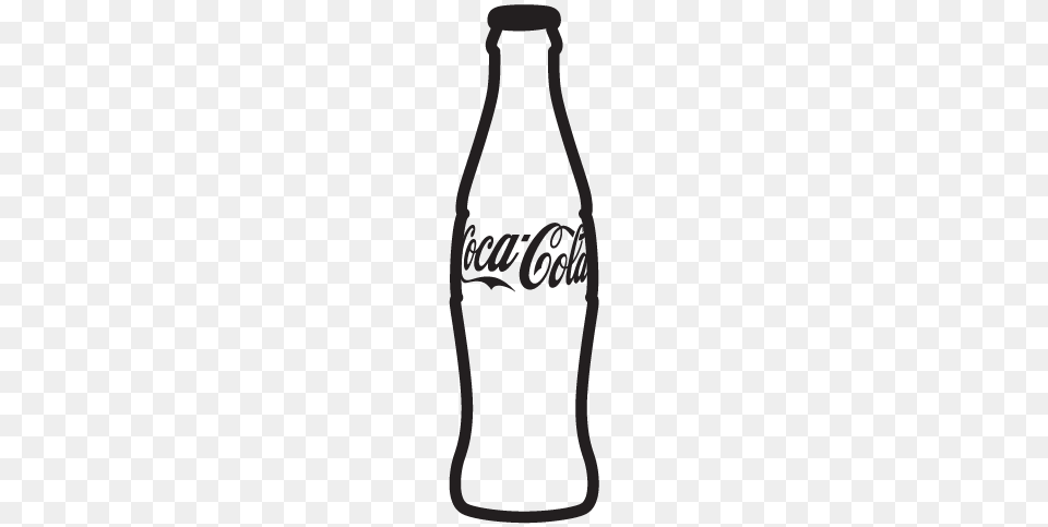 Coca Cola Clipart Black And White, Beverage, Coke, Soda, Bottle Free Png