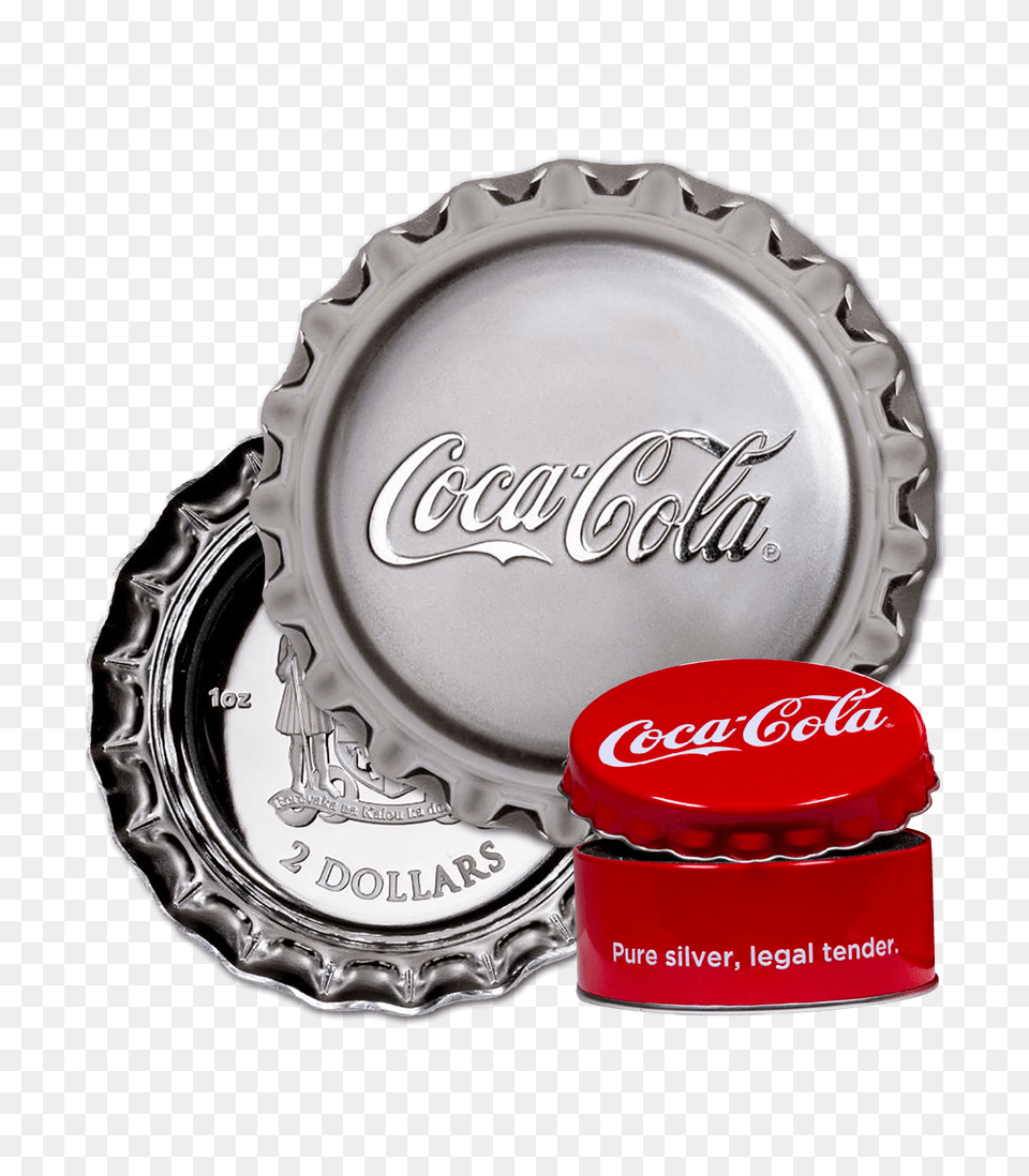 Coca Cola Coin 1 Oz Emkcom 1 Oz Silver Proof Coca Cola Coin, Beverage, Coke, Soda, Plate Free Transparent Png