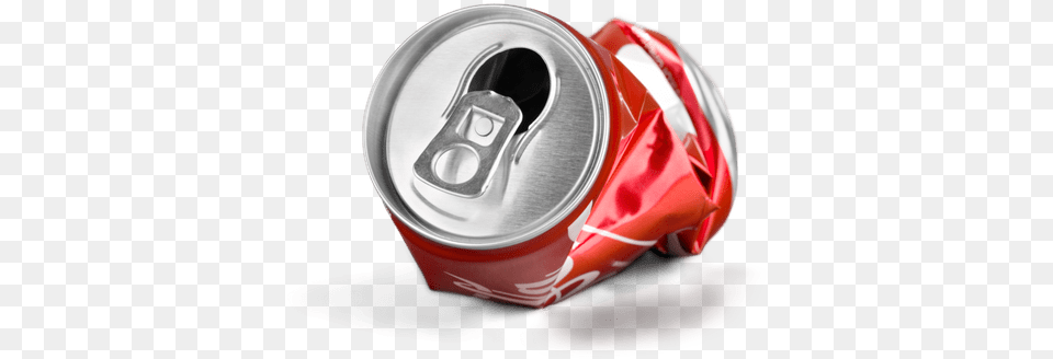 Coca Cola Crushed Can Front View Transparent Stickpng Crushed Coke Can, Tin, Beverage, Soda Png