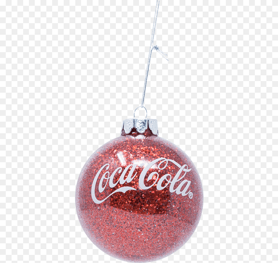 Coca Cola Glitter Ball Ornament Coca Cola, Beverage, Coke, Soda, Accessories Png