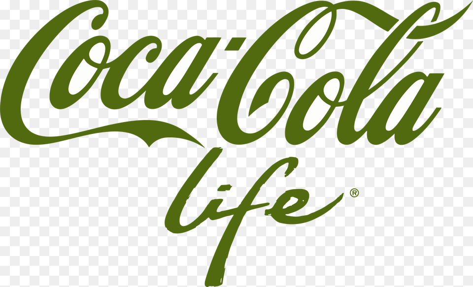 Coca Cola Life Logo Transparent Vector, Text, Green, Handwriting, Calligraphy Free Png Download