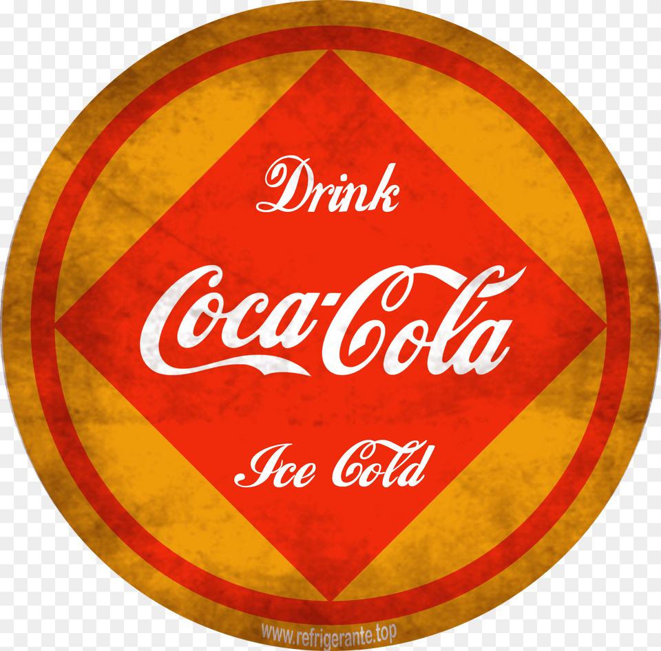 Coca Cola Logo, Road Sign, Sign, Symbol, Beverage Free Png