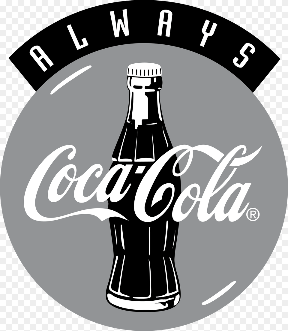 Coca Cola Logo4 Logo Transparent Coca Cola Black And White, Beverage, Coke, Soda, Food Free Png Download