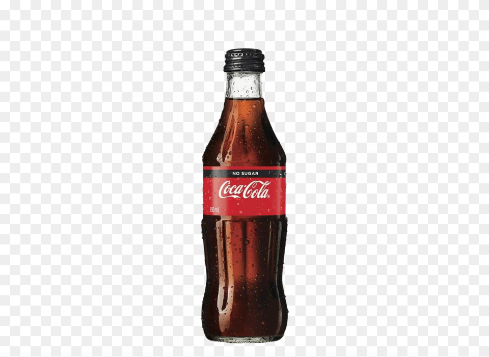 Coca Cola No Sugar 24 X 330ml Glass Glass Coke Zero Bottle, Beverage, Soda, Food, Ketchup Free Png