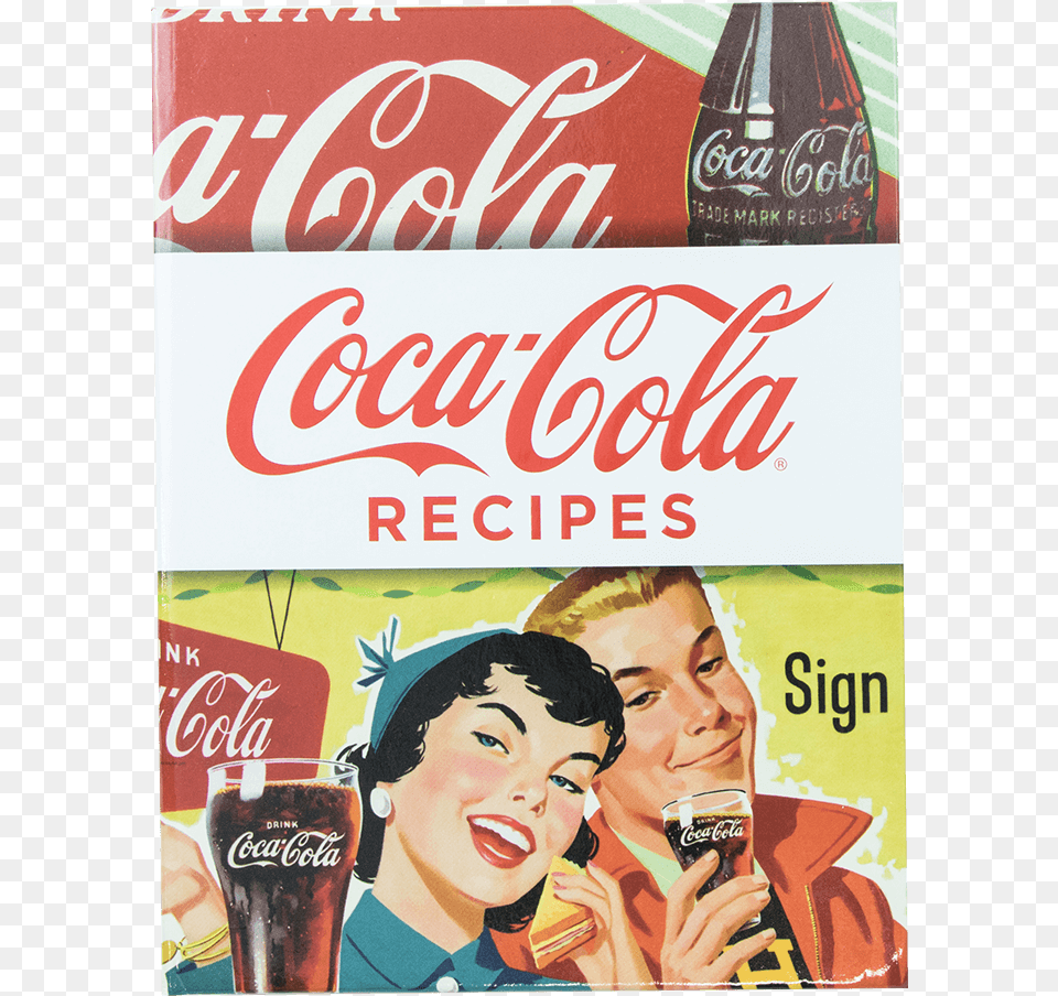 Coca Cola Retro Cookbooktitle Coca Cola Retro Cookbook, Advertisement, Beverage, Coke, Soda Free Png Download