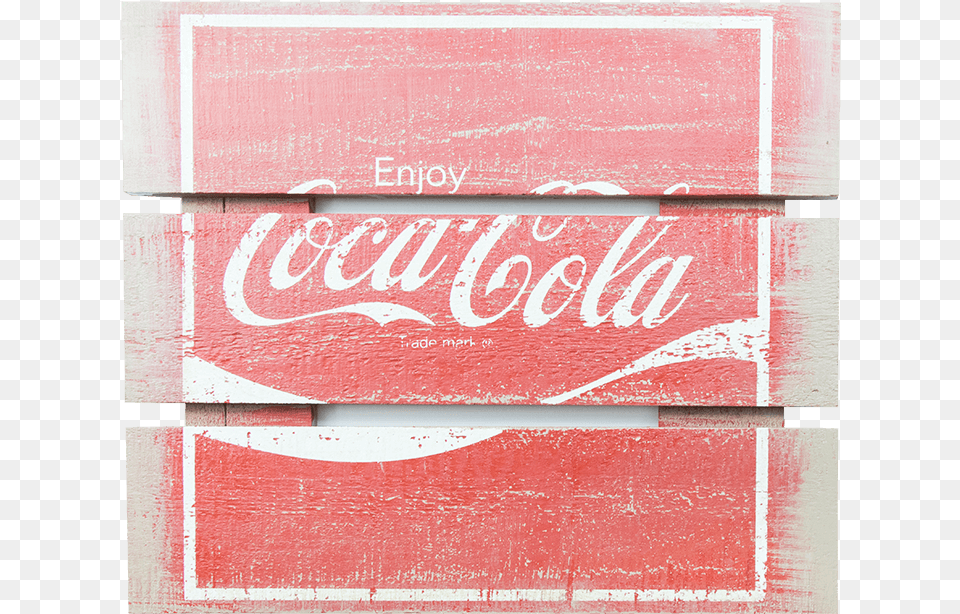 Coca Cola Vintage Red Pallet Sign Coca Cola Can Box, Beverage, Coke, Soda Free Transparent Png