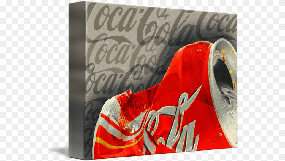 Cocacola Can Crush Silver Sepia Logo Background By Tony Rubino Coca Cola, Beverage, Coke, Soda, Tin Png