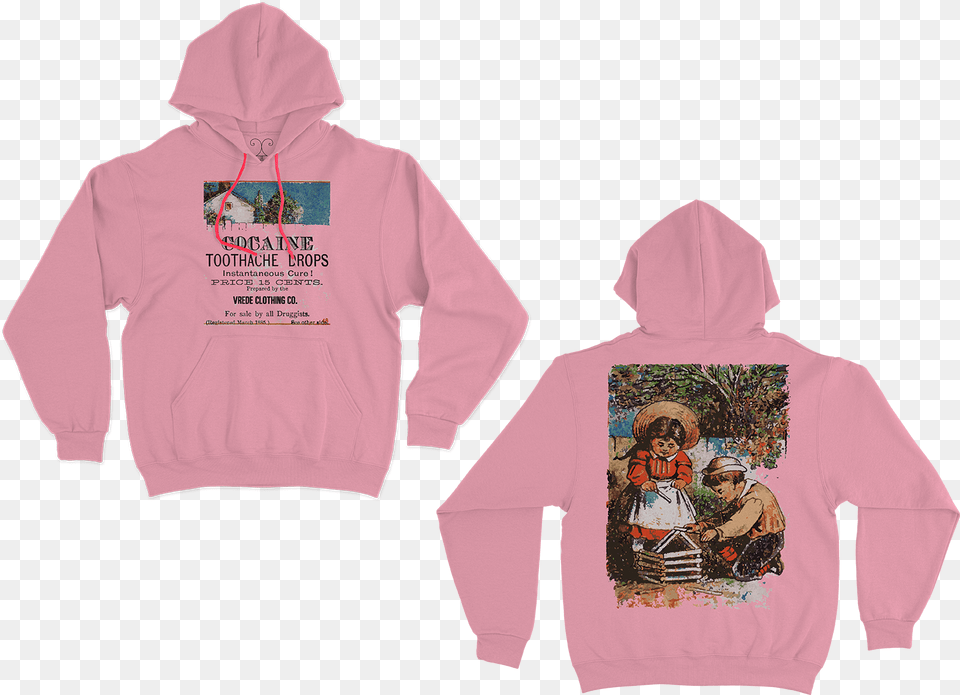 Cocaine Hoodie Pink Vrede 6ix9ine Merch Yaya, Sweatshirt, Sweater, Knitwear, Hood Free Png