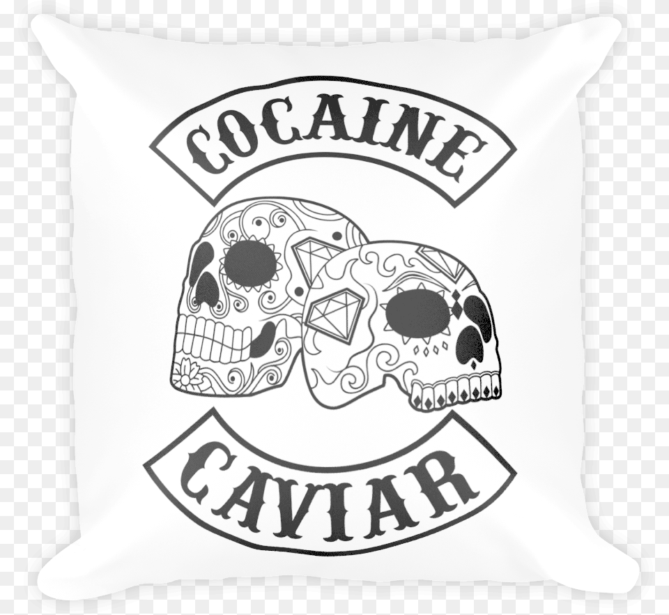 Cocaine U0026 Caviar Diamond Skull U2014 Throw Pillow, Cushion, Home Decor, Bag, Animal Free Png