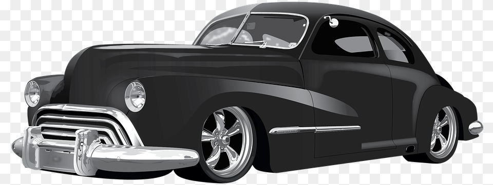 Coche Dodge Coches De Poca Muscle Car Negro Cromo Long Vintage Car, Sedan, Transportation, Vehicle, Coupe Free Transparent Png