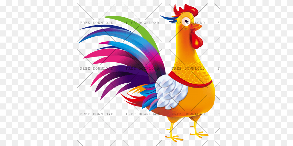 Cock Chicken Rooster Image With Transparent Background Cartoon Tree, Animal, Bird, Fowl, Poultry Free Png