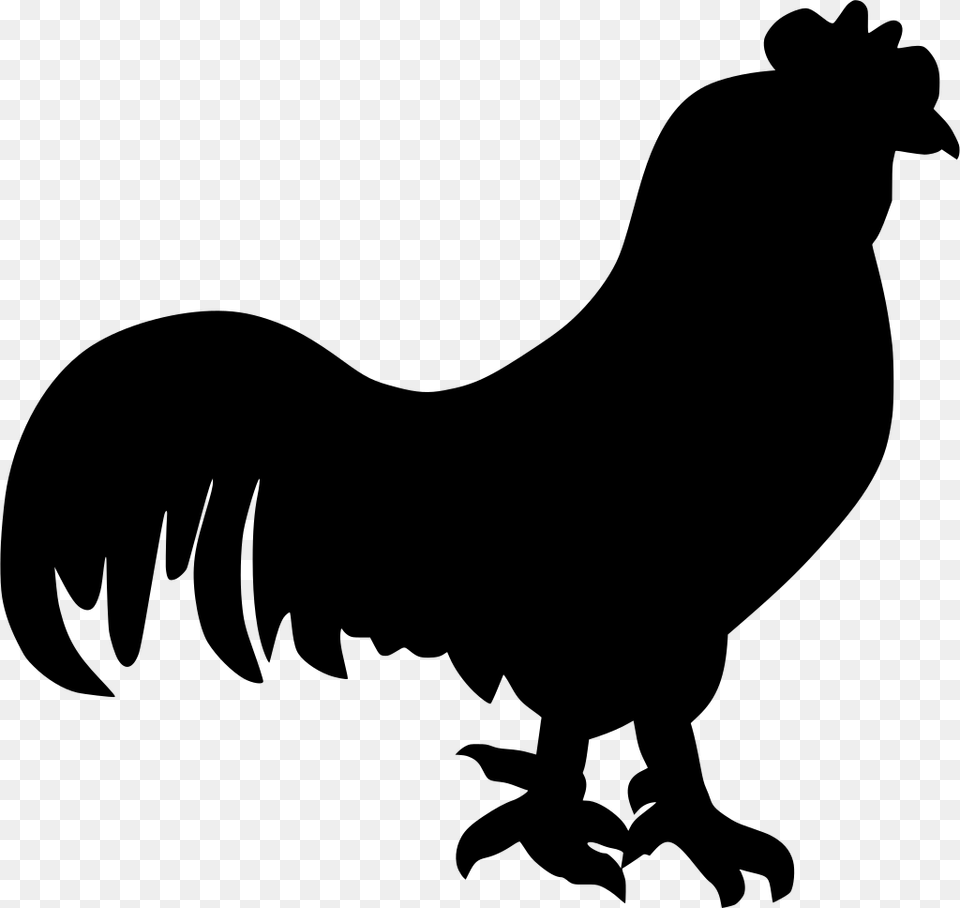 Cock Clipart, Gray Png Image