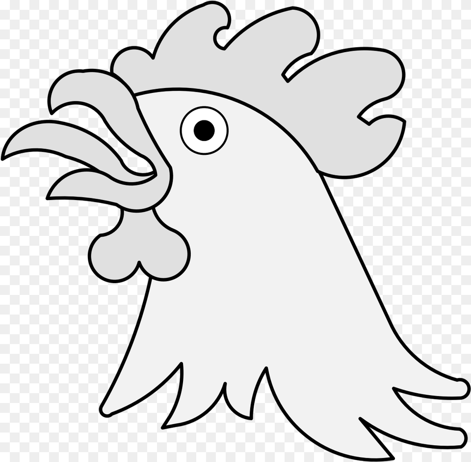 Cock Head Erased Rooster, Animal, Bird, Parrot, Cockatoo Png Image