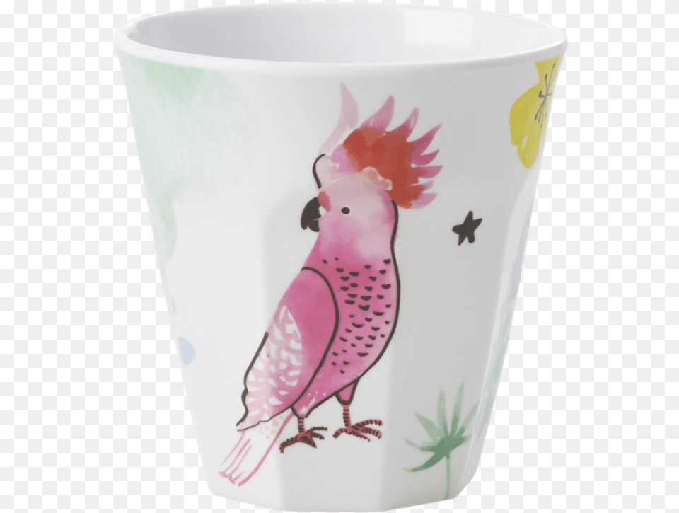 Cockatoo Print Melamine Cup Rice Dk Cockatiel, Pottery, Art, Porcelain, Animal Png Image