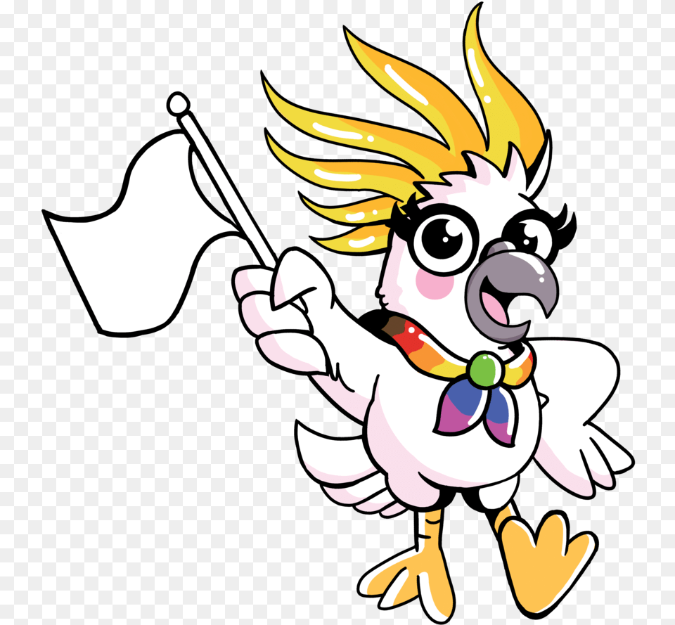 Cockatoo With Blank Flag No Sparkles Cartoon, Baby, Person, Face, Head Free Png
