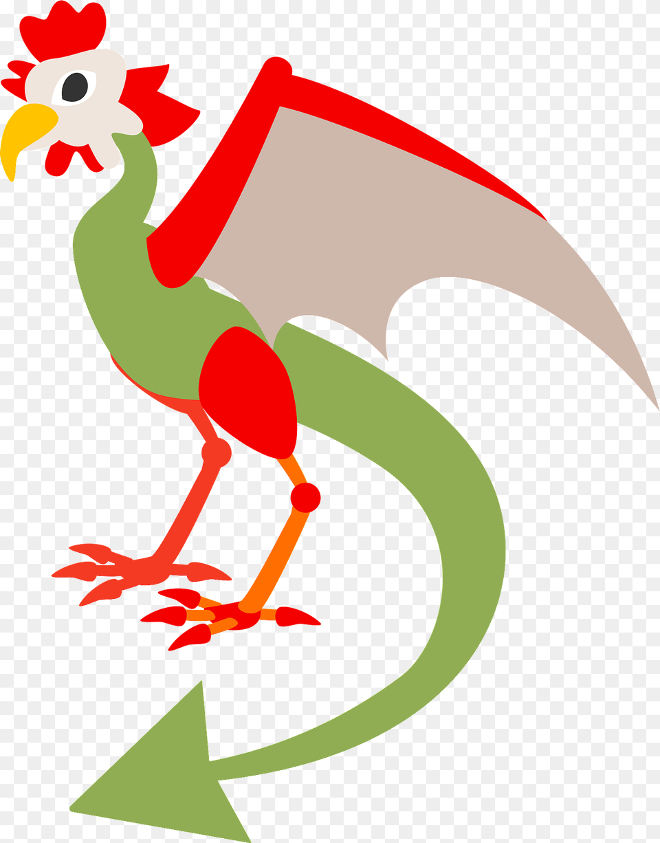 Cockatrice Mythology Serpent Clipart, Animal, Beak, Bird, Fish Png Image