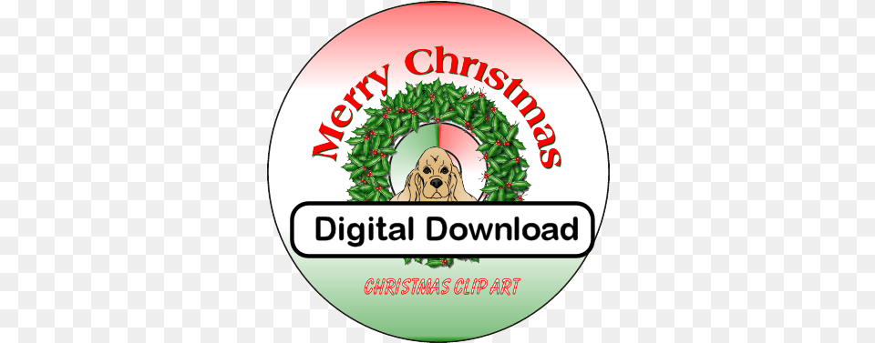 Cocker Spaniel Christmas Clip Art Digital U2014 Argostar Dog Art, Animal, Canine, Mammal, Pet Free Png Download
