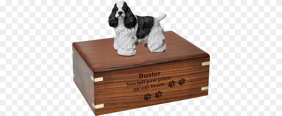 Cocker Spaniel Dog Figurine Urn With Engraved Front German Shepherd Urns, Box, Animal, Canine, Mammal Png