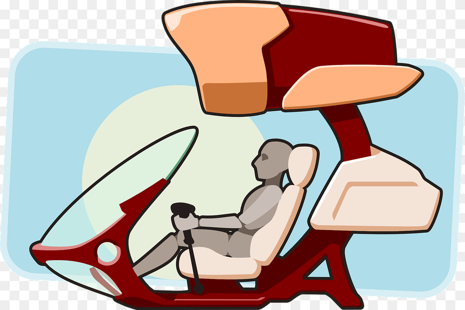 Cockpit Futuristic Pilot Aeroplane Flying Cockpit Clipart, Cushion, Home Decor, Baby, Person Png Image