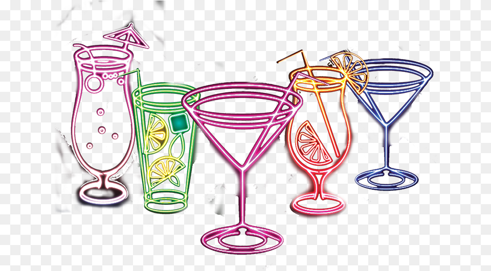 Cocktail Agenda 2016 Champagne Stemware, Light, Neon Free Transparent Png