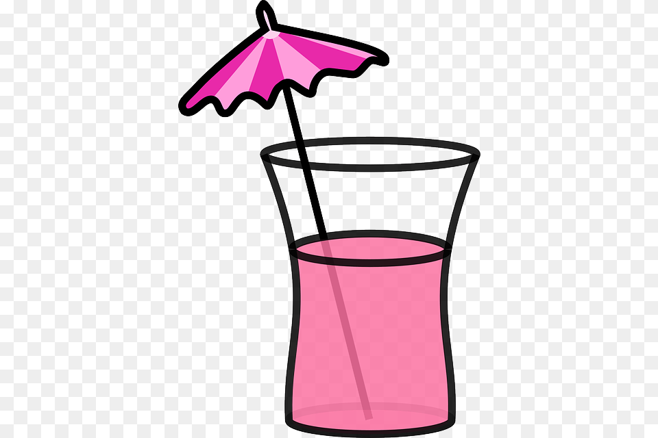 Cocktail Beverage Drink Pink Summer Umbrella Clipart Idea, Juice, Alcohol, Bottle, Shaker Png Image