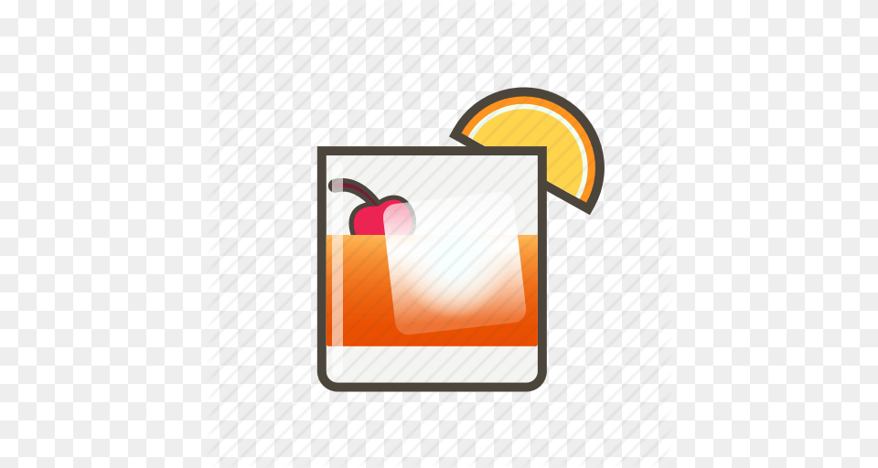 Cocktail Drink Old Fashioned Icon, Beverage, Juice, Text Free Png Download