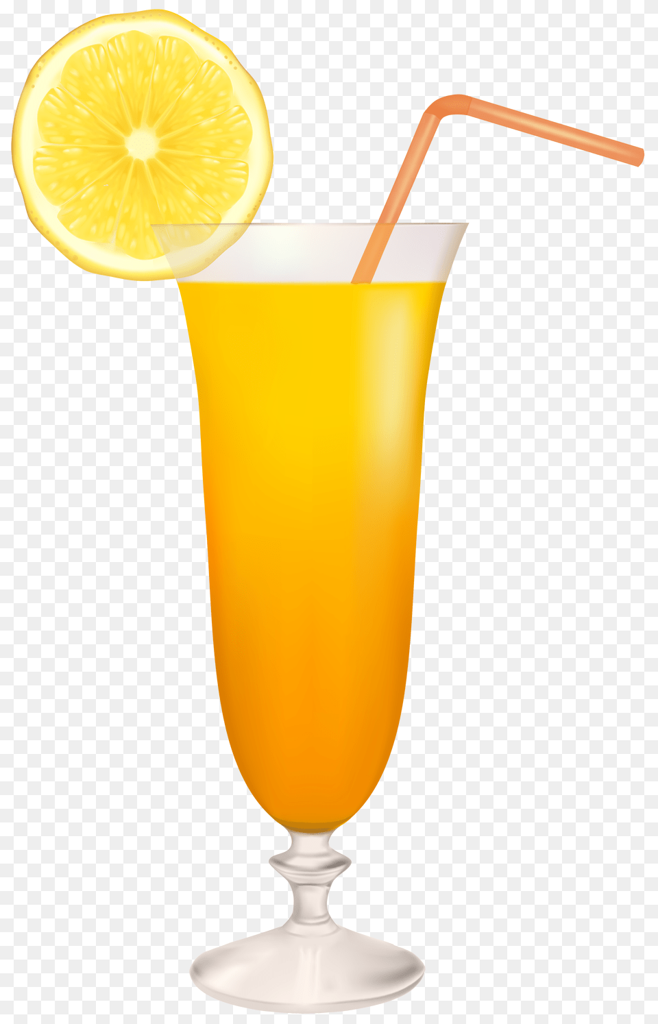 Cocktail Drink With Lemon Slice, Beverage, Juice, Orange Juice, Food Free Png