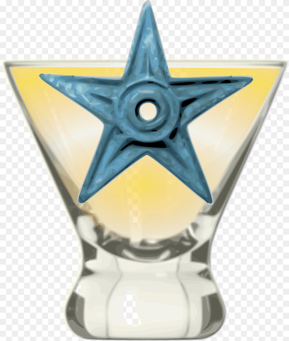 Cocktail Glass, Star Symbol, Symbol, Pottery Free Png