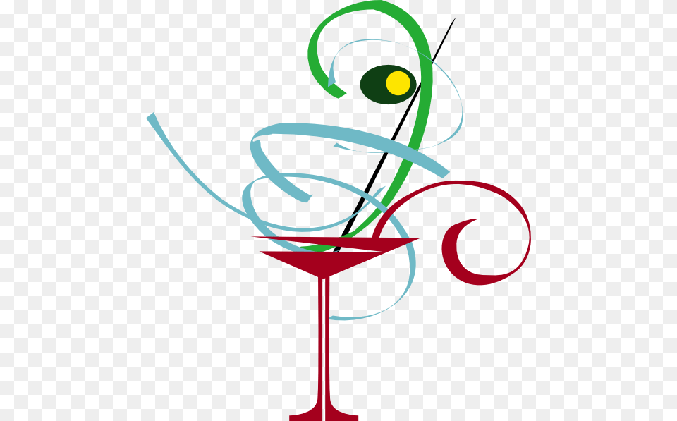 Cocktail Glass Clip Art Black And White, Alcohol, Beverage, Martini, Pattern Free Png Download