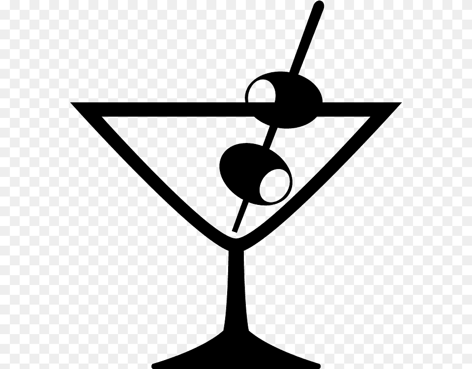 Cocktail Glass Emoji Clipart Cocktail Emoji Black And White, Gray Free Png