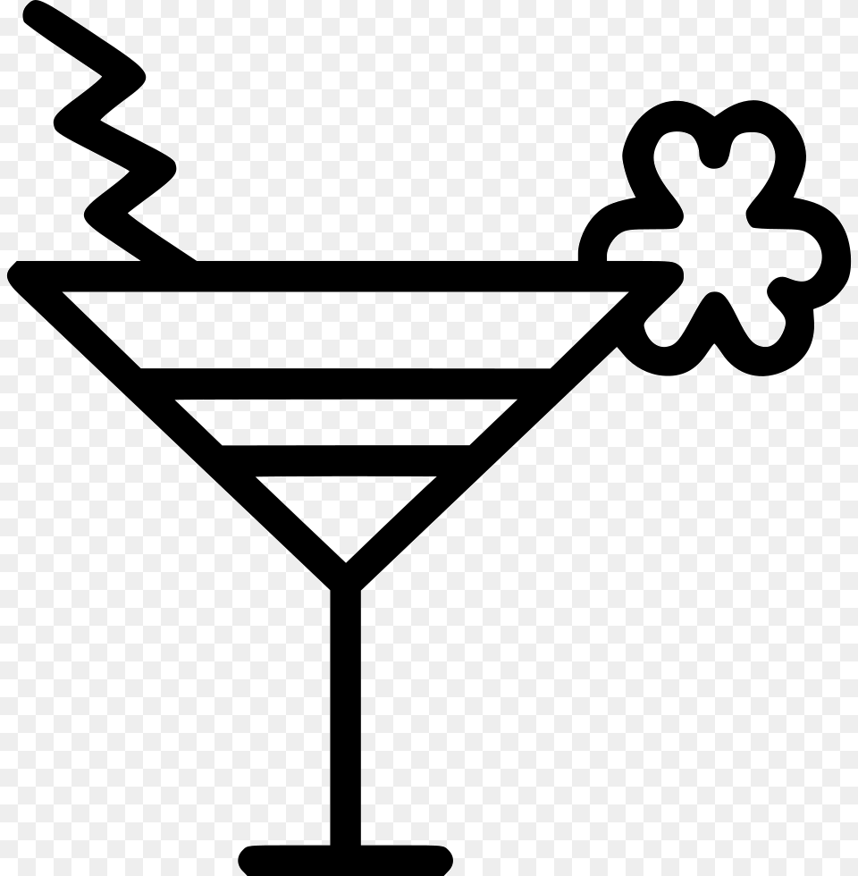 Cocktail Mocktail Drink Shamrock Comments Cocktail Glass Outline, Alcohol, Beverage, Martini, Smoke Pipe Free Transparent Png