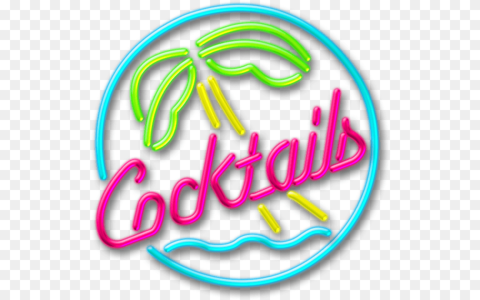 Cocktail Neon Sign, Light Png