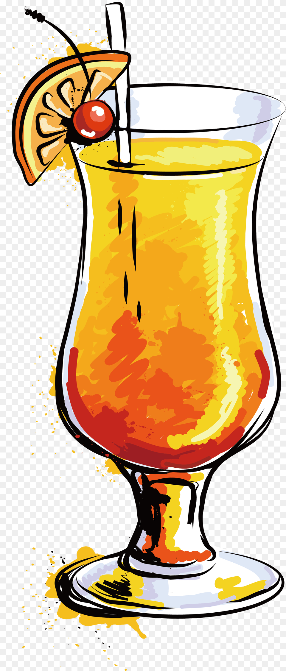 Cocktail Orange Juice Mojito Clip Art, Glass, Alcohol, Beverage, Goblet Png Image