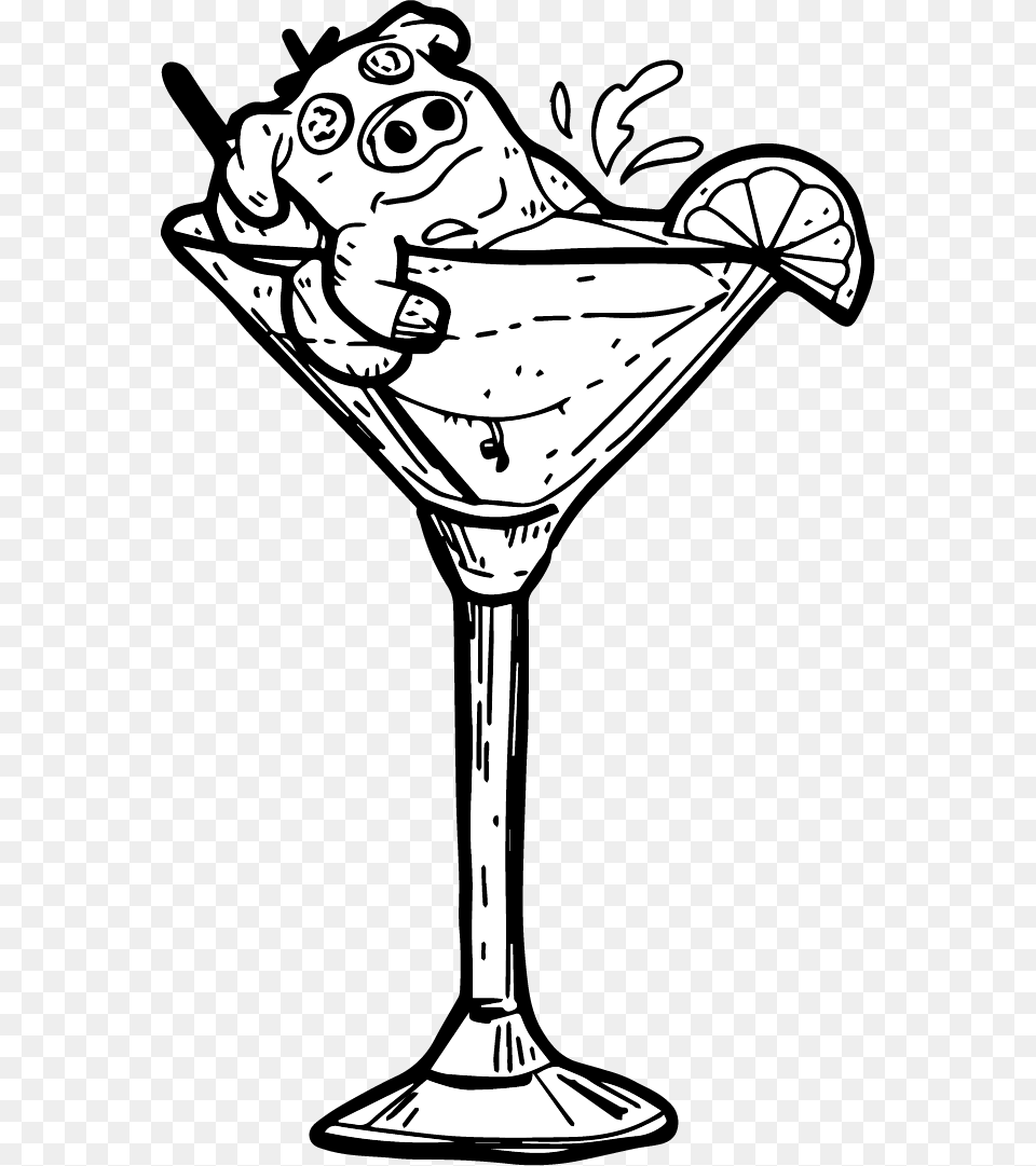Cocktail Pig Champagne Stemware, Alcohol, Beverage, Martini, Person Png