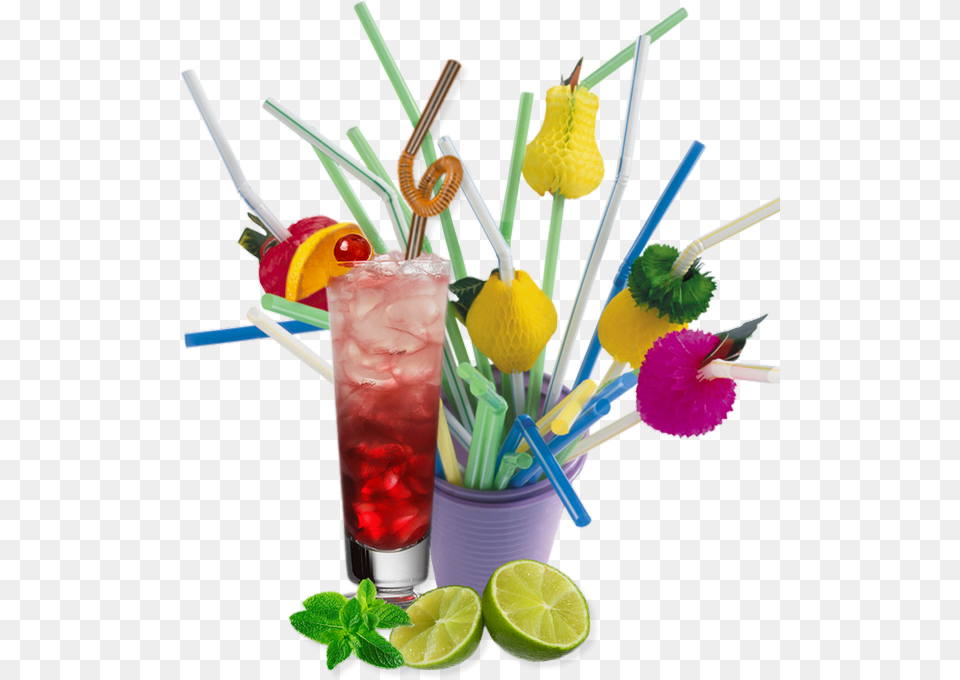 Cocktail Tube Boisson Breuvage Cluster Cctel, Alcohol, Beverage, Mojito, Plant Free Transparent Png