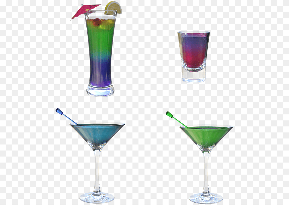 Cocktails Drinks Mixed Glass Bar Beverage Blue Hawaii, Alcohol, Cocktail, Martini Free Transparent Png