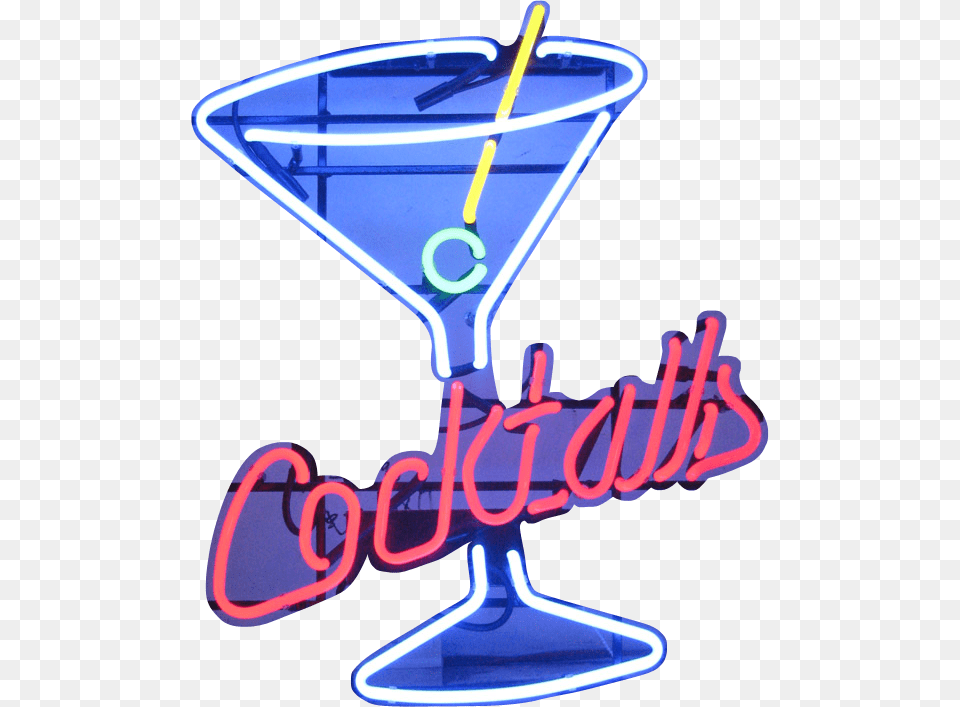 Cocktails Neon Sign, Light Free Transparent Png