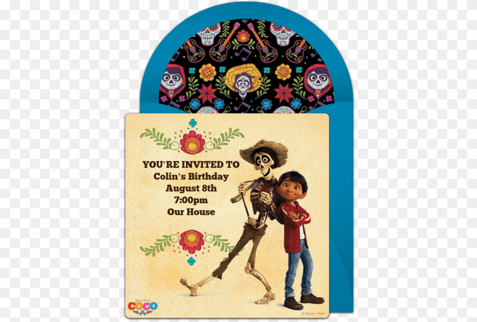 Coco Amp Hector Online Invitation Ultimate Sticker Book Disney Pixar Coco Paperback, Advertisement, Poster, Mail, Envelope Free Png Download