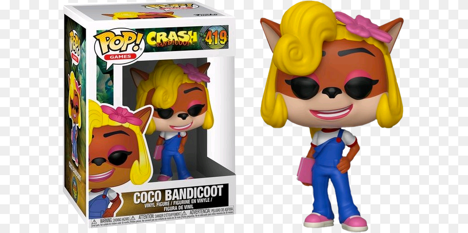 Coco Bandicoot Funko Pop, Baby, Person, Figurine, Toy Free Transparent Png