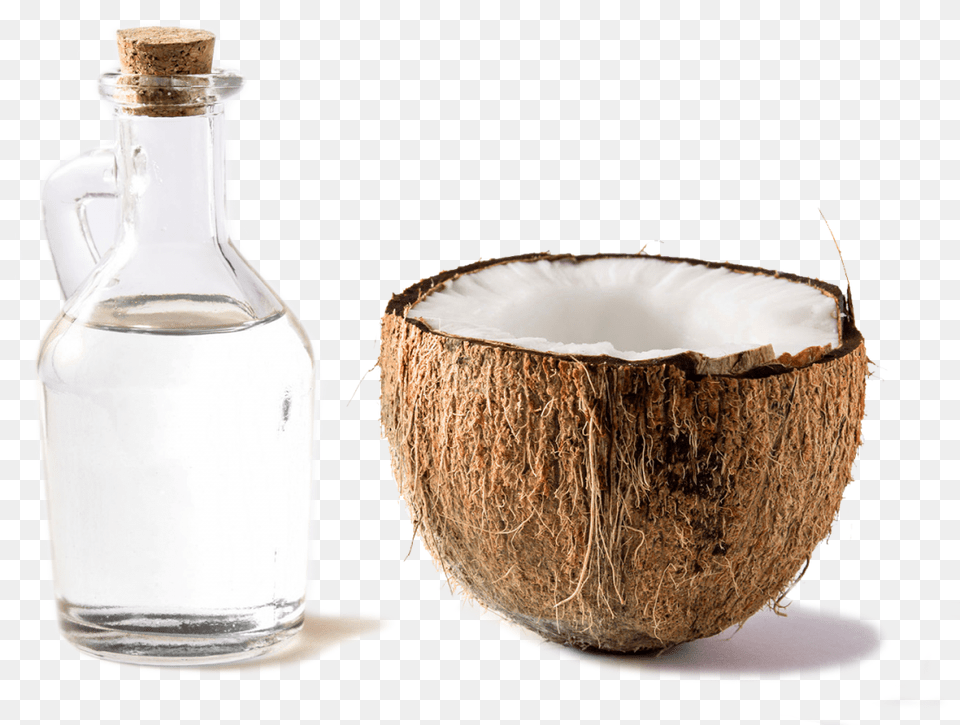 Coco Bottle Coconut Oil White Background, Food, Fruit, Plant, Produce Png Image