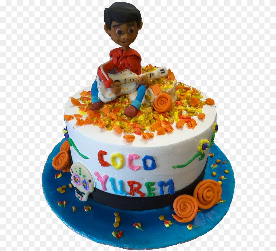 Coco Movie Cake Ideas Coco The Movie Cake Ideas, Birthday Cake, Cream, Dessert, Food Free Transparent Png